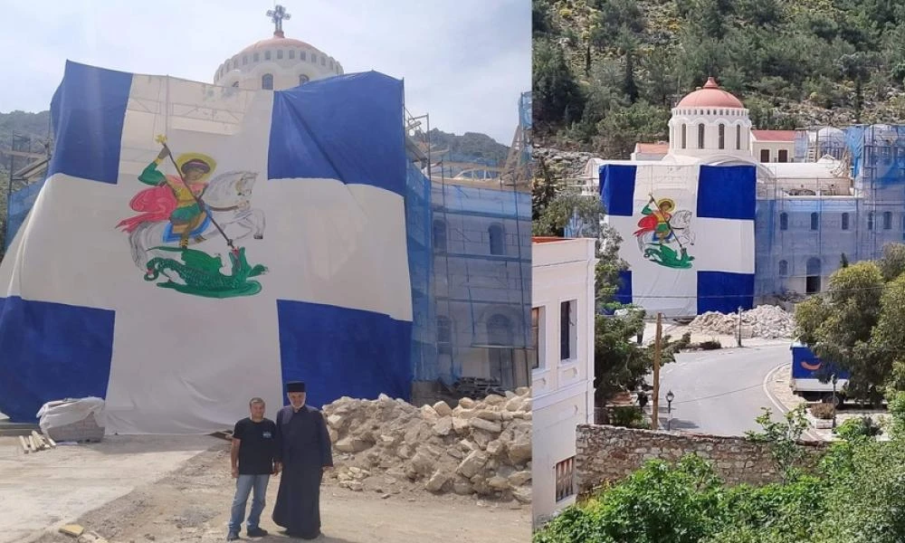 Μια τεράστια ελληνική σημαία έκαναν δώρο οι Χειμερινοί Κολυμβητές Ορεστιάδας στο Καστελόριζο
